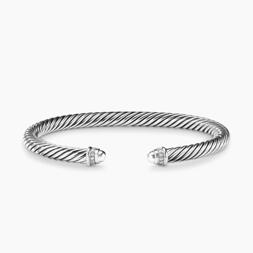 David Yurman Classic Cable Bracelet
Sterling Silver with Diamonds, 5mm